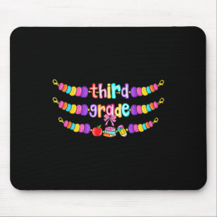 Tapis De Souris Bracelet de retour à l'école 3e année enseignant f