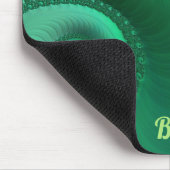 Tapis De Souris BRAD ~ Zany Nuances de Motif fractal vert (Coin)