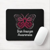 Tapis De Souris Brain Aneurysm Awareness Warrior Support Burgundy (Avec souris)