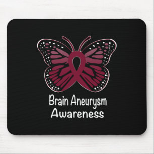 Tapis De Souris Brain Aneurysm Awareness Warrior Support Burgundy