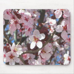 Tapis De Souris Branche de fleurs roses Printemps Floral