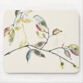 Tapis De Souris Branche feuille aquarelle (Devant)