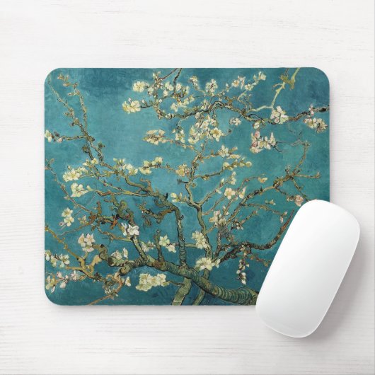 Tapis De Souris Branches avec fleurs d'amandes par Vincent Van Gog (Avec souris)