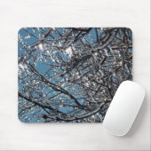 Tapis De Souris Branches d'arbre couvertes en glace (Avec souris)