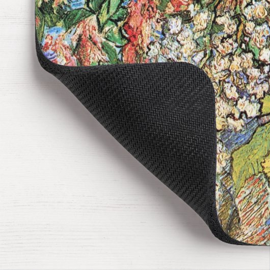 Tapis De Souris Branches de châtaignes florissantes par Vincent va (Coin)
