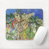 Tapis De Souris Branches de châtaignes florissantes par Vincent va (Avec souris)