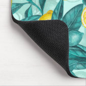 Tapis De Souris Branches de citron bleu et jaune (Coin)