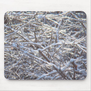 Tapis De Souris Branches de glace neige en hiver