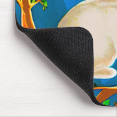 Tapis De Souris Branches de lapin sauvage et de fleurs (Coin)