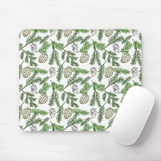 Tapis De Souris Branches de pin (Avec souris)