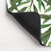 Tapis De Souris Branches d'olive sur blanc (Coin)