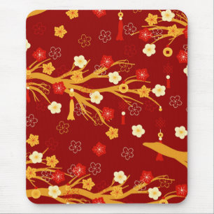 Tapis De Souris Branches et Tassels du Nouvel An chinois