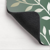 Tapis De Souris Branches feuillues élégantes vert clair et (Coin)