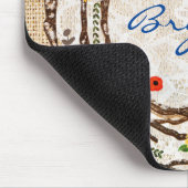 Tapis de souris Branches Florales Rustiques Dentel (Coin)