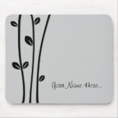 Tapis De Souris Branches noires en feuilles (Devant)