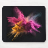 Tapis De Souris Bras en poudre rose et orange (Devant)