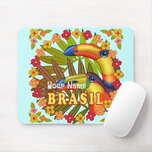 Tapis De Souris Brasil Toucans mousepad (Avec souris)