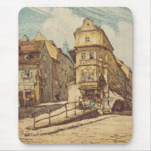 Tapis De Souris Bratislava par Richard Lux Siècle Eau-forte coloré