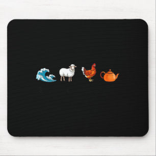 Tapis De Souris Brebis de mer Tea drôle de blague disant citation