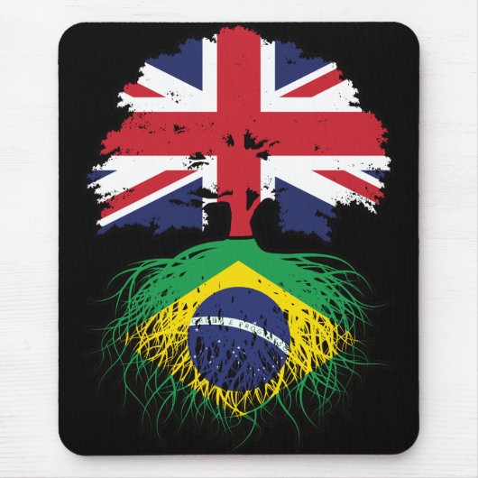 Tapis De Souris Brésil Brésil Britanniques Royaume-Uni drapeau des (Devant)