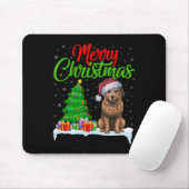 Tapis De Souris Briard Chien de Noël Lumières Arbre de Noël Funky (Avec souris)