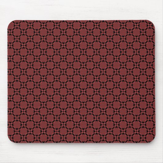 Tapis De Souris Brick Rouge Cercles funky Mousepad (Devant)