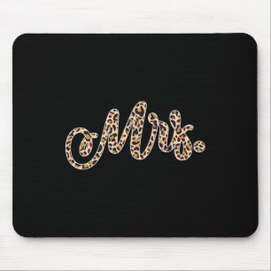 Tapis De Souris Bride Groom Mme l'Empreinte de léopard Mariage Mat
