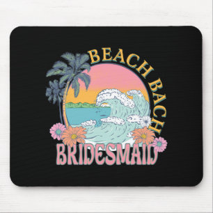 Tapis De Souris Bridesmaid Beach Bach Bride Squad Retro Bacheloret