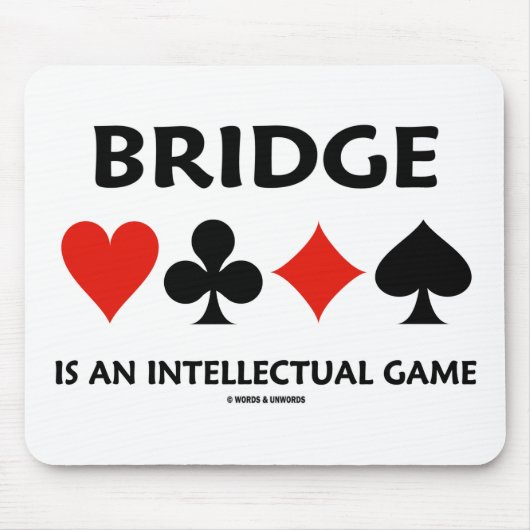 Tapis De Souris Bridge Est Un Jeu Intellectuel (Quatre Costumes De (Devant)