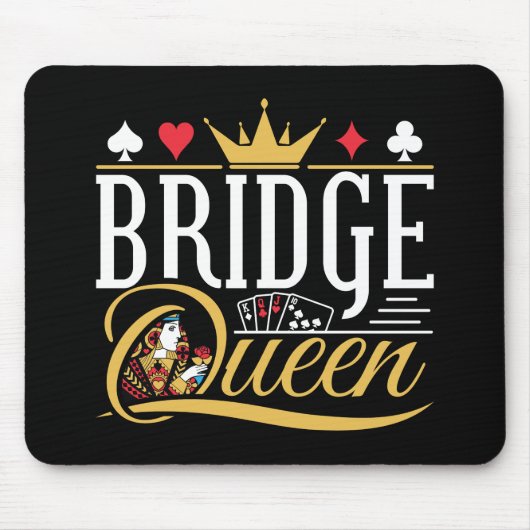 Tapis De Souris Bridge Queen Card Game Women (Devant)