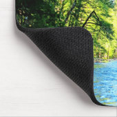 Tapis De Souris Bright Blue River Under Green Tree à Washington (Coin)