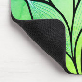 Tapis De Souris Bright Green Hues Creative Leave Motif (Coin)