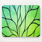 Tapis De Souris Bright Green Hues Creative Leave Motif (Devant)
