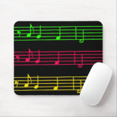 Tapis De Souris Bright Neon Notes - mousepad (Avec souris)