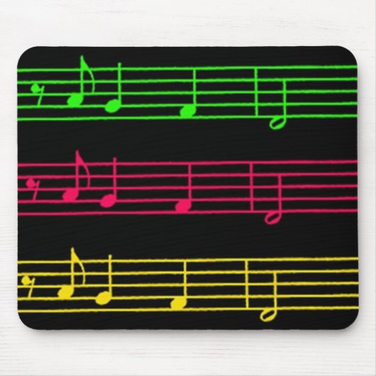Tapis De Souris Bright Neon Notes - mousepad (Devant)