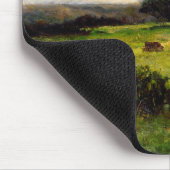 Tapis De Souris Bright Scene of Cattle near Stream - Edward Mitche (Coin)