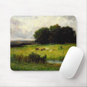 Tapis De Souris Bright Scene of Cattle near Stream - Edward Mitche (Avec souris)
