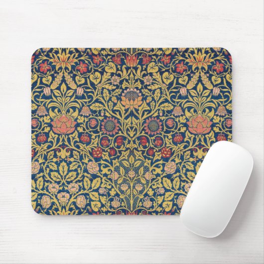 Tapis De Souris Bright Violet and Columbine (par William Morris) (Avec souris)