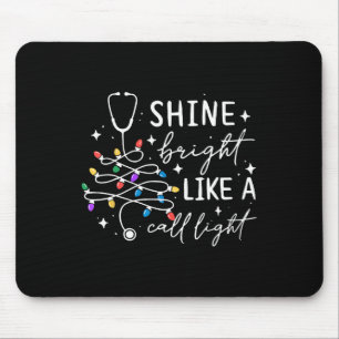 Tapis De Souris Brillez comme une lumière d'appel Infirmière Noël