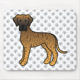 Tapis De Souris Brindle Great Dane mignon chien de dessin
