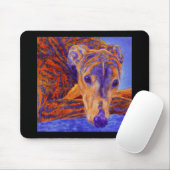 Tapis De Souris Brindle Greyhound Mousepad - "Ace" (Avec souris)
