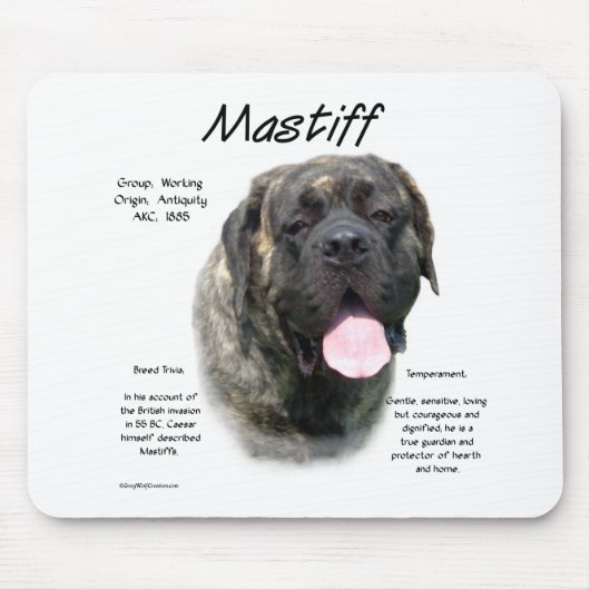 Tapis De Souris Brindle Mastiff (Devant)