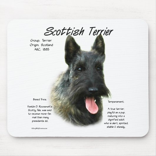 Tapis De Souris Brindle Scottish Terrier History (Devant)