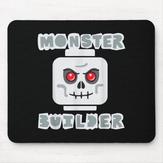 Tapis De Souris Briques de construction Halloween Crâne de constru (Devant)