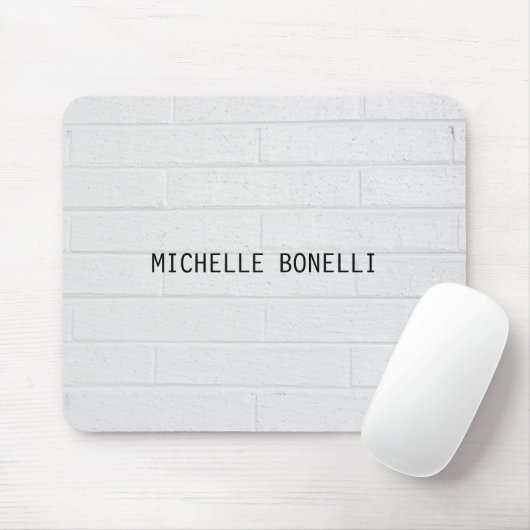 Tapis De Souris Briques murales grises Conception Plaque lisible M (Avec souris)