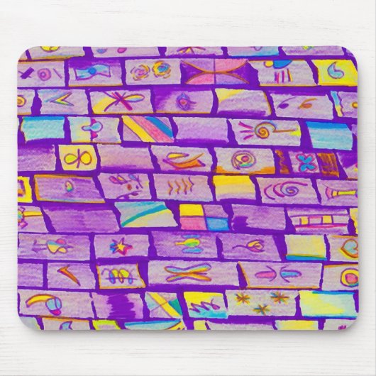 Tapis De Souris Briques violettes aiguës Mousepad (Devant)