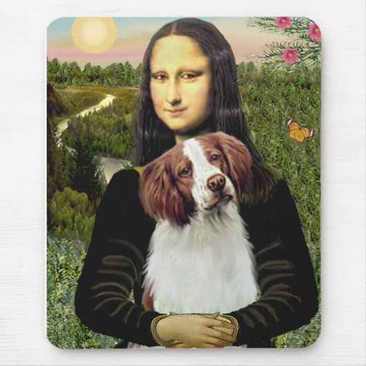 Tapis De Souris Brittany Spaniel 3 - Mona Lisa (Devant)