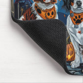 Tapis De Souris Brittany Spaniel Halloween Effrayant (Coin)
