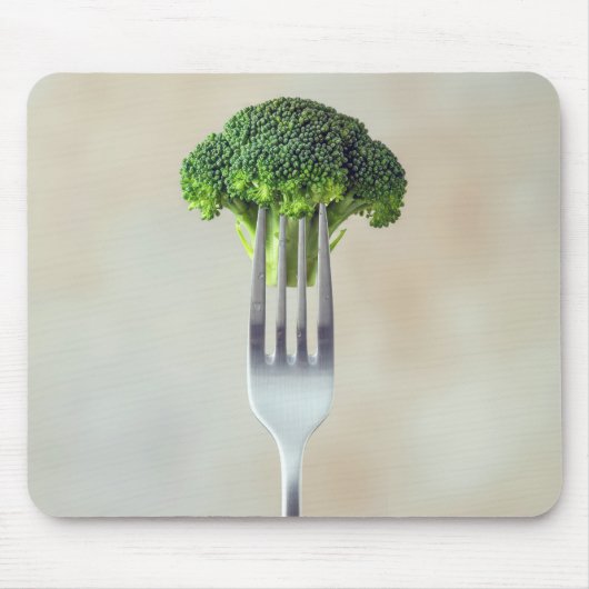 Tapis De Souris Broccoli Floret On a Fork (Devant)
