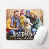 Tapis De Souris Brochure moderne Script Meilleur papa Jamais Photo (Avec souris)